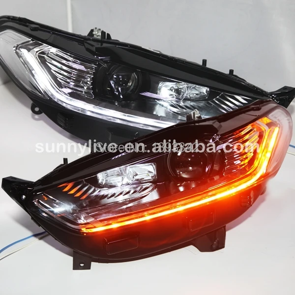 

For FORD Fusion Titanium Mondeo Headlight with LED High Beam Light and HID Low Beam 2013-2014 year Doble Color SY