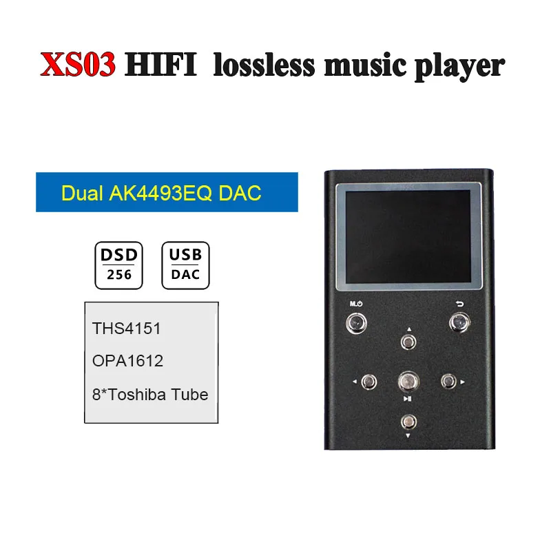 Lusya F. audio XS03 Hifi музыкальный плеер жесткий без потерь DSD 256 MP3 двойной AK4493 декодер