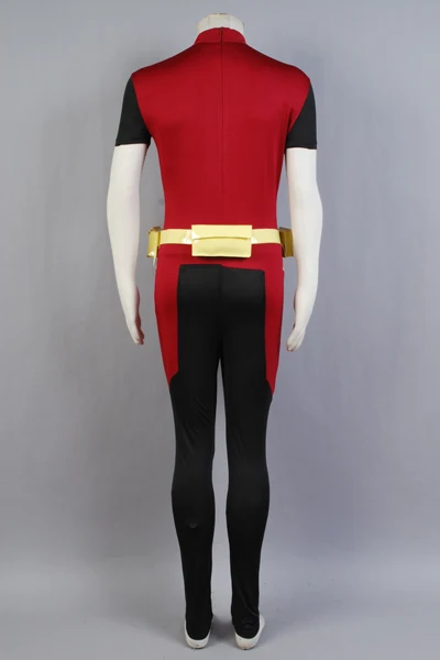 Young Justice Robin униформа для мужчин комбинезон героя+ пояс+ накидка+ глазница+ перчатки карнавал Хэллоуин Косплей Костюм для взрослых мужчин