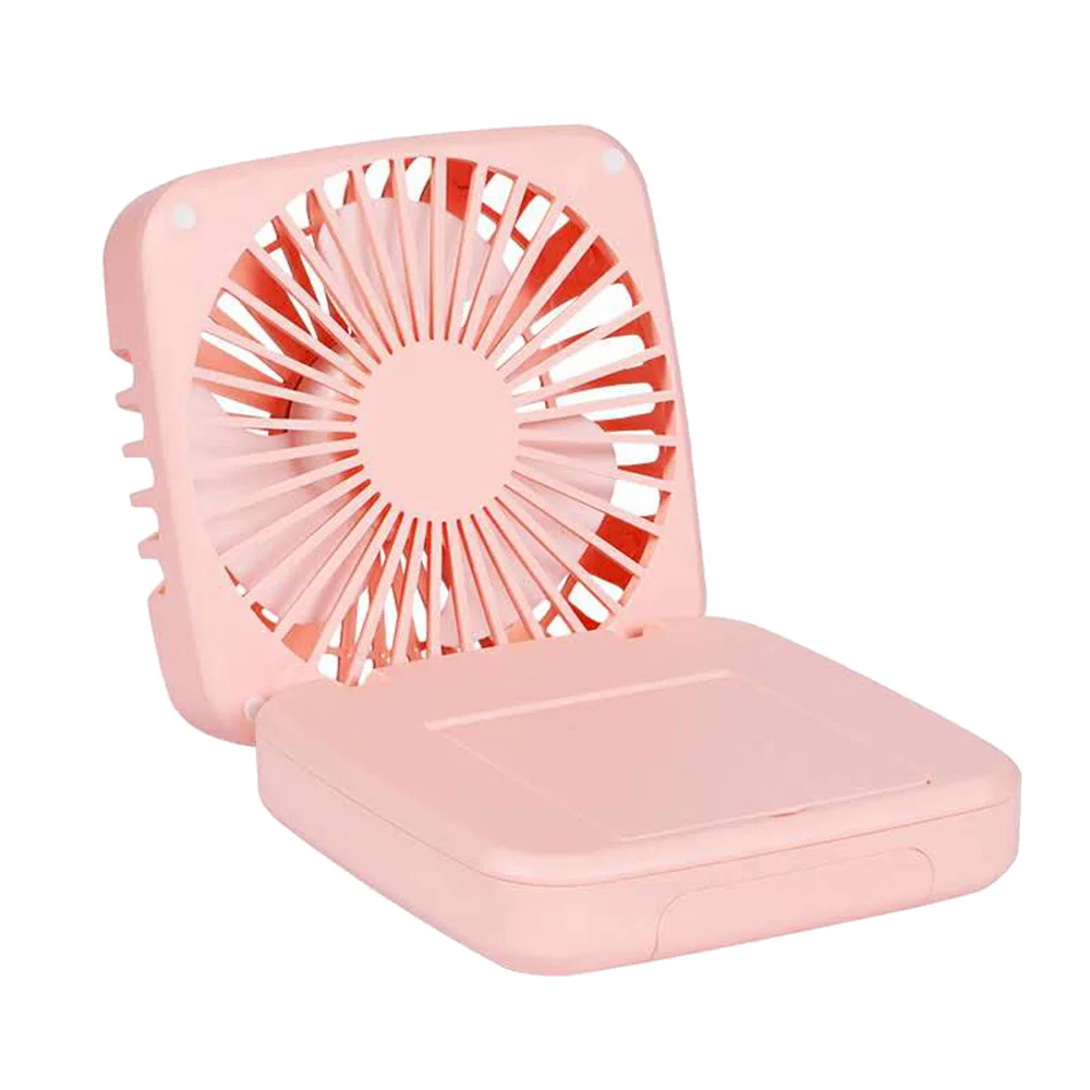 

2in1 Pocket Makeup mirror Portable Mini Fan with Makeup Handheld USB Rechargeable Electric Desk Fan Multi-functional