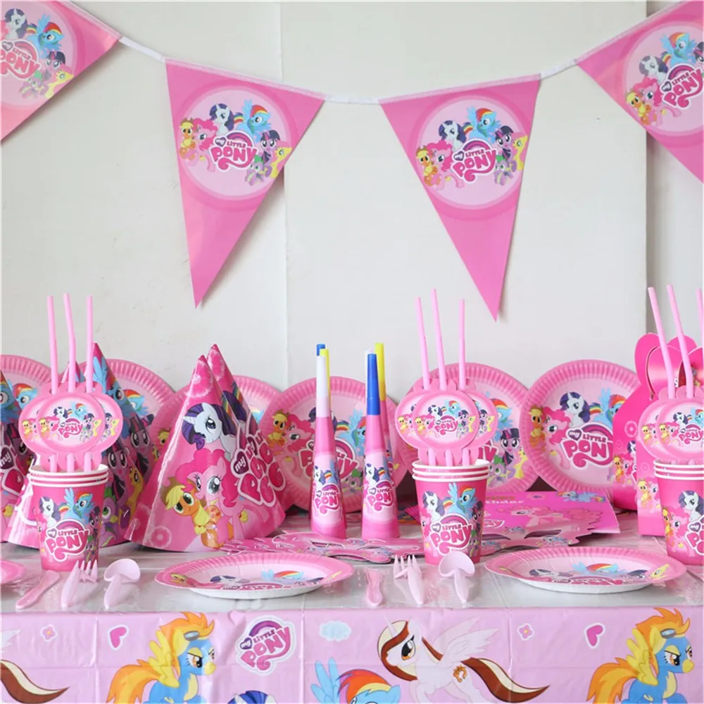 86 шт. Мой маленький пони Baby Shower вечерние роскошные декоративные для дня рождения
