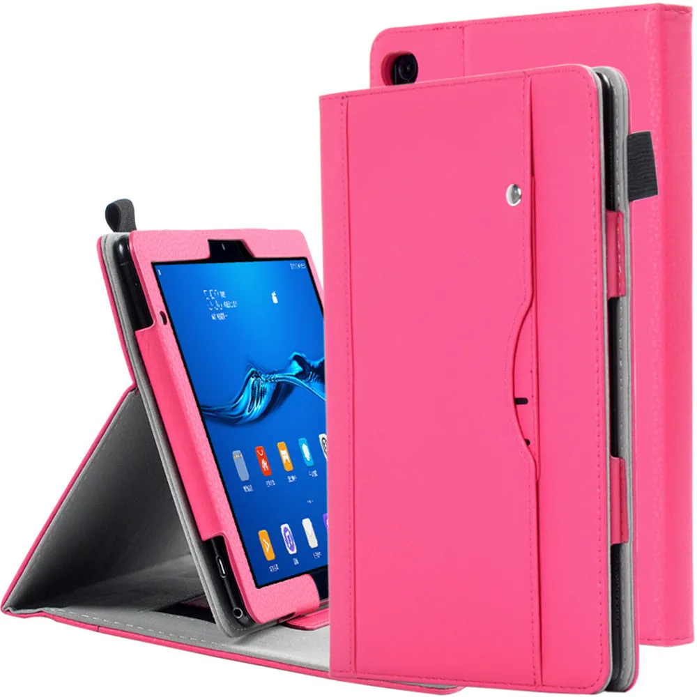 Умный твердый деловой флип чехол из искусственной кожи с подставкой для Huawei MediaPad