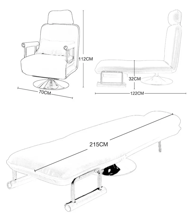 Высококачественные многофункциональный поворотный ленивый диван-кровать, складной стул офисный компьютерный стул ткань двойного