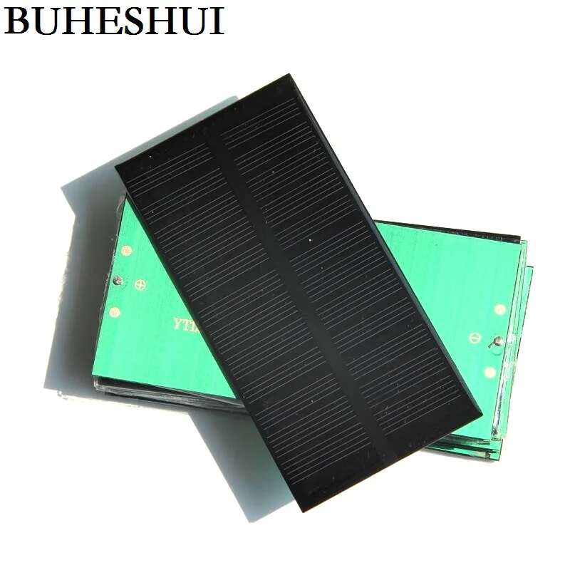 Buheshui 1 Вт 6 В 160ma Панели солнечные солнечных батарей DIY солнечной Зарядное устройство монокристаллический солнечных батарей Панель 125*63*3 мм 3