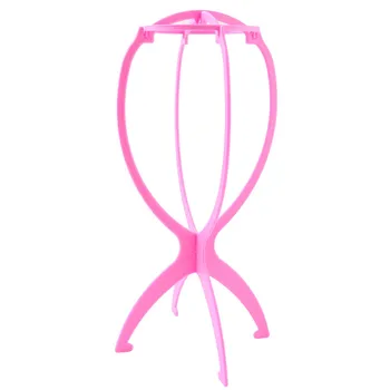

1PC Colorful Ajustable Wig Stands Plastic Hat Display Wig Head Holders Mannequin Head/Stand Portable Folding Wig Stand