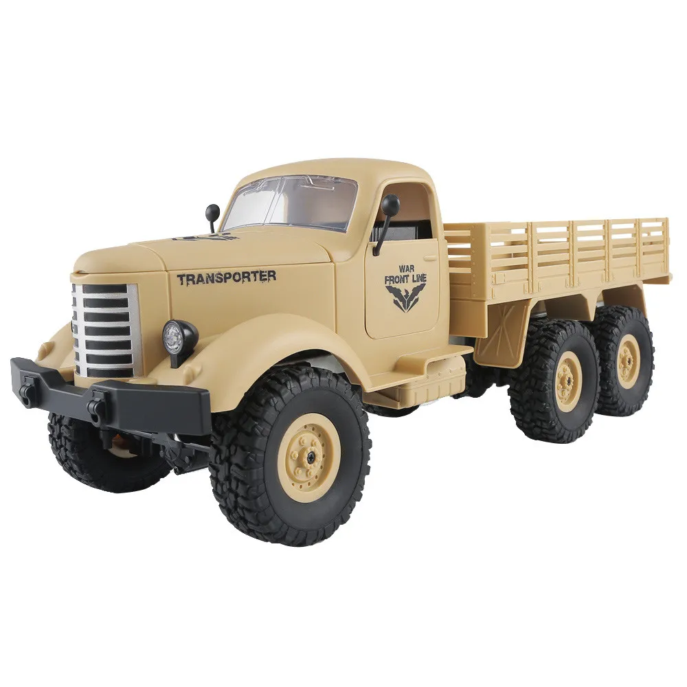 JJRC Q60 1:16 RC грузовик с дистанционным управлением 2,4G 6WD гусеничный внедорожный военный грузовик RTR игрушки для детей Радиоуправляемые светодиодные машины