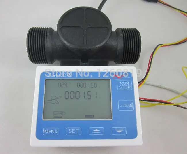 G1-1/2" 1.25 Flow Water Sensor Meter+Digital LCD Display control 1-120L/min 