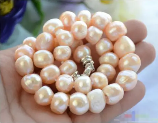 

Hot sale new Style >>>>> 17" 15mm pink baroque freshwater cultured pearl necklace