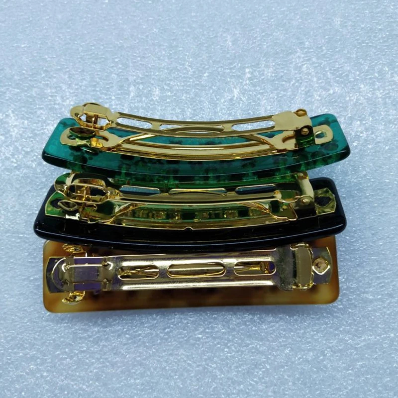 

New Arrival Rhinestone Designer Letter Hair Clip Acrylic Barrette with Stamp Fashion Hair Accessories Multi Color