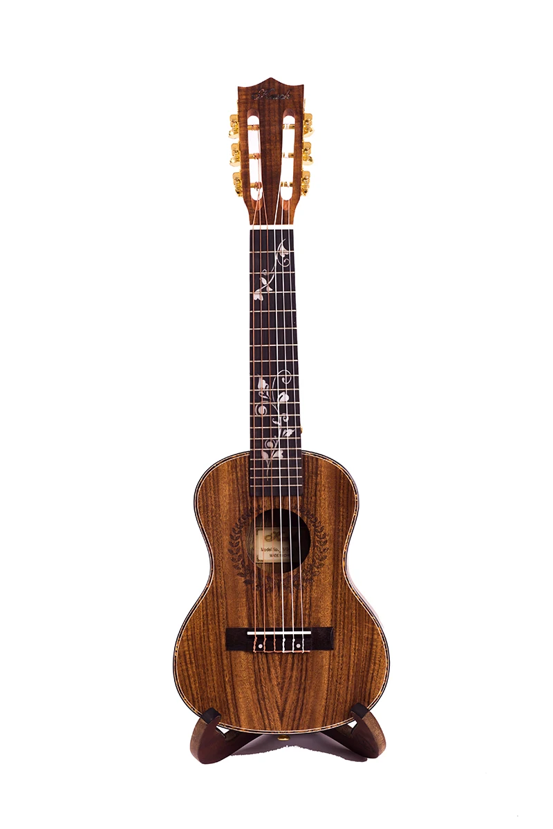 Kach MGH-30, 28 дюймов, тигровая Акация, сопрано, укулеле, ручная работа, деревянная мини-гитара, для детей, 6 струн, гитара lele, акустическая гитара