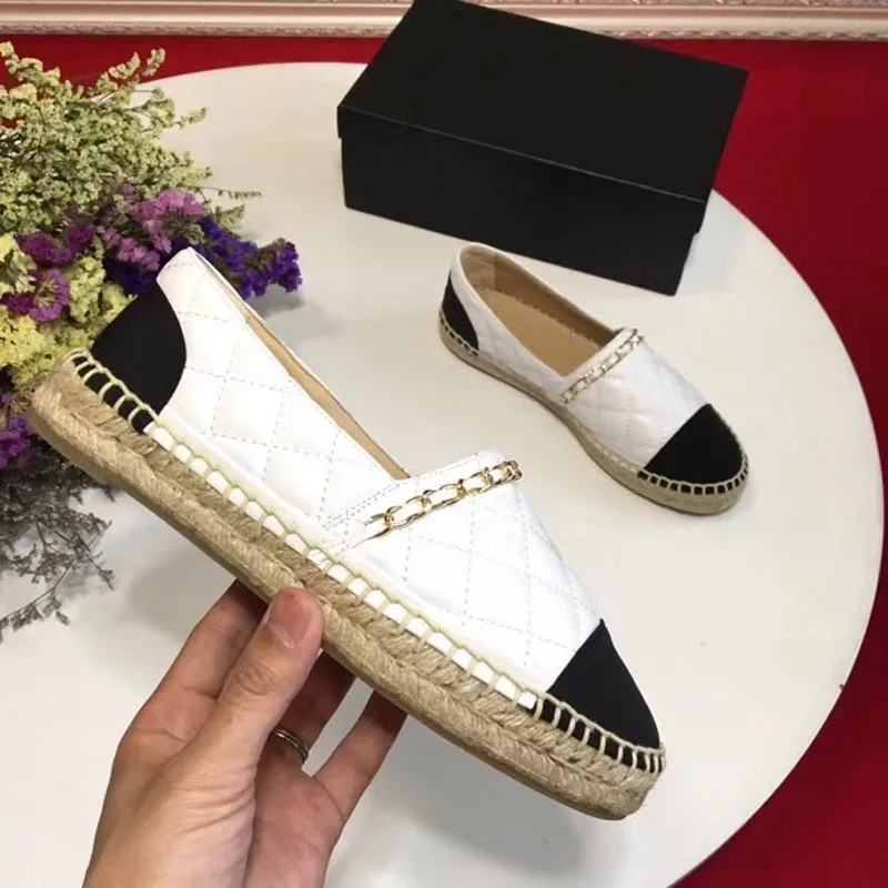

Famous fashionable brand Fisherman Shoes high quality Female Real Leather Flats Hemp Rope Shoes Luxury Brand lady Model Shoes