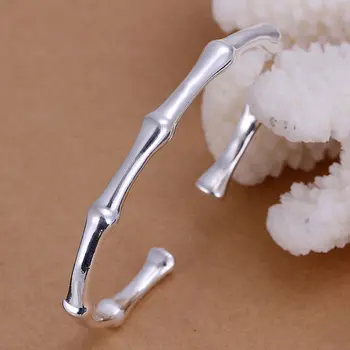 

925 jewelry silver plated bangle bracelet,silver fashion jewelry Bamboo Joints Bangle /XJUBRKGS VIUIASKS