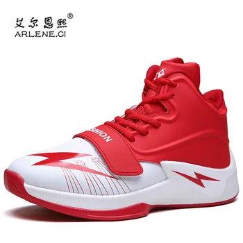 

2018 New Arrival PU Leather Basketball Shoes for Men High Top Comfort Air Cushion Athletic Basket Hombre Sneakers Big Size 38-45