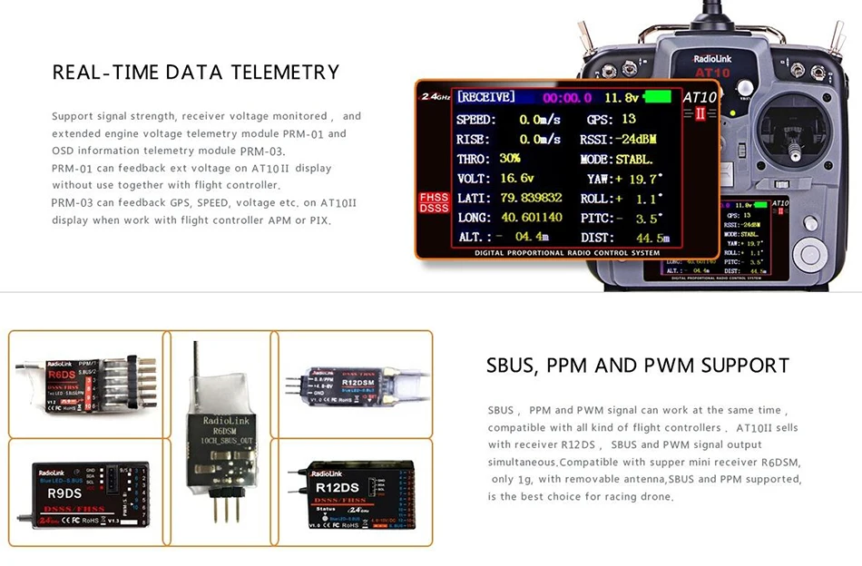 radiolink AT10 пульт дистанционного управления передатчиком системы R10D приемник возврата модель для RC вертолет Радиоуправляемый квадрокоптер из набора «сделай сам» самолет
