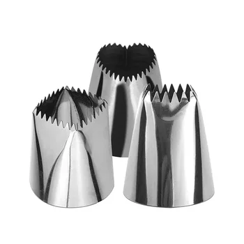 

3PCS Stainless Steel Icing Piping Nozzles Russian Pastry Tips DIY Cream Cupcake Bakery Cake Decorating Fondant Cake Tools