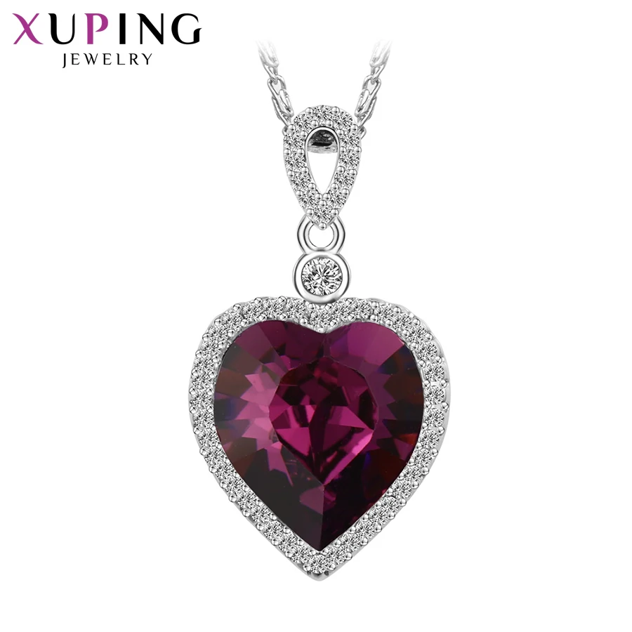 Xuping, Модный кулон, высокое качество, кристаллы от Swarovski, сердце, подвески, ожерелья,, для женщин, подарок, XN4135