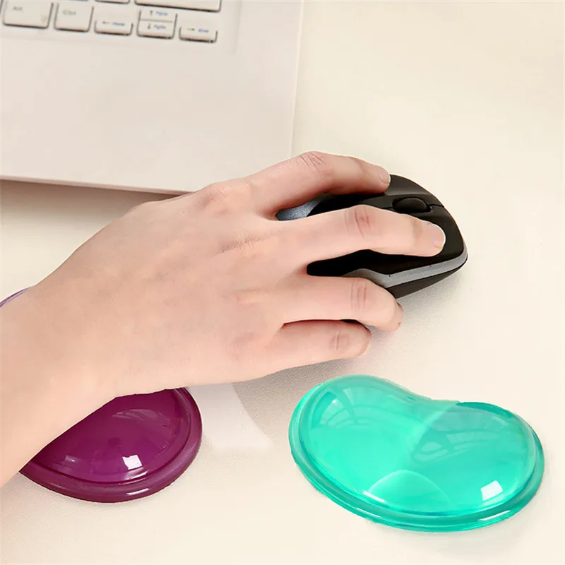 

Cute Mini Gel Silicon Wrist Rest Mouse Pad Heart-shaped Soft Wrist Pad Transparent Ergonomic Healthy Non-slip Gaming Mousepad