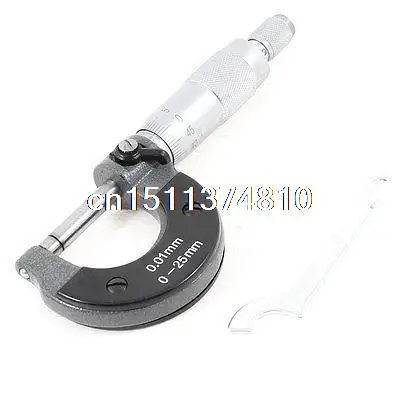 

0-25mm Range 0.01mm Accuracy Metal Outside Micrometer Caliper Tool w Box