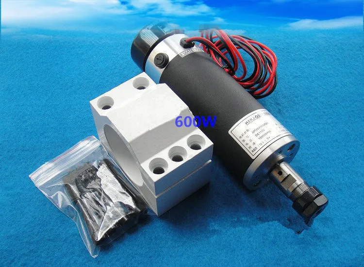 

CNC 0.6kw Spindle Motor 6A 3000-13000r/min Air cooled 600W Spindle motor With ER11 Collet + Spindle Mount Bracket A302B