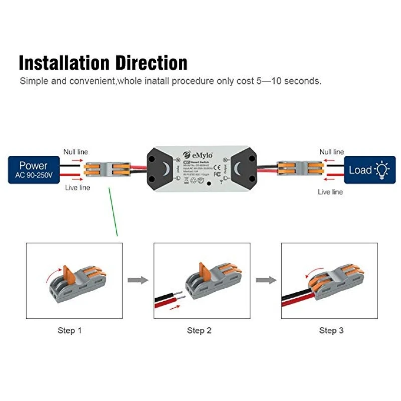 eMylo Mini Smart WiFi Relay Switch Wireless Remote Control Wifi