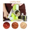 Vegetable Slicer Cheese Grater Rotary Rotary Drum Grater 3-Blades Manual Vegetable Mandoline Chopper with Suction Cup ► Photo 2/6