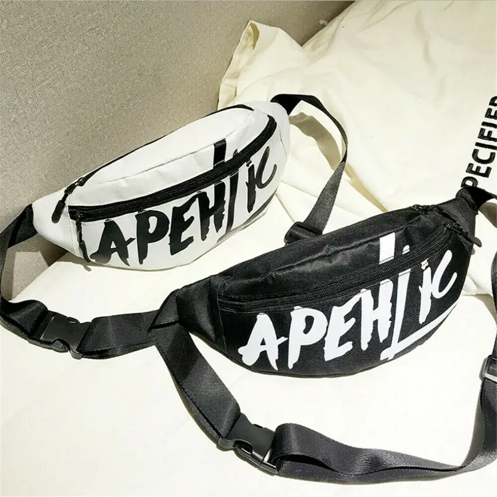 

Fanny Pack For Girl Women Hop Letter Fashion Canvas Print Cool Fanny Pack Bum Bag Waist Pack Travel Money Belt Marsupio Donna