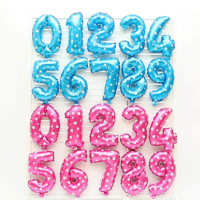 

16 inch number ballon inflatable 2019 Wedding foil balloon Party Balon Decoration colorful balloons Globos Birthday balloons