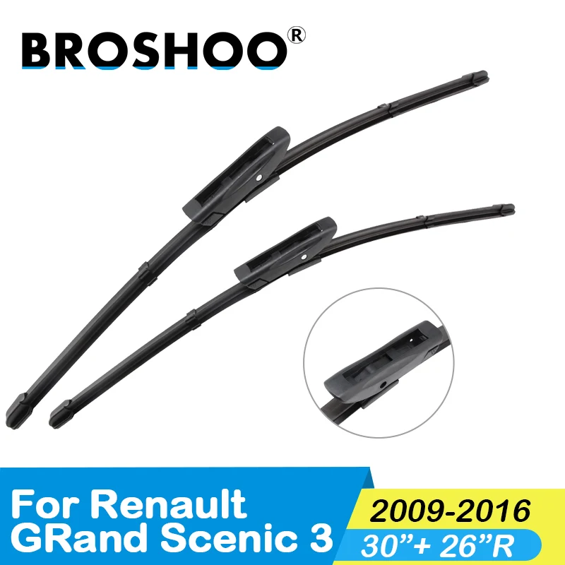 BROSHOO авто стеклоочистителей для Renault Scenic 2 3 4 2005 2006 2007 2008 2009 2010 2011 2012 2013 - Цвет: Grand Scenic 3 3026R