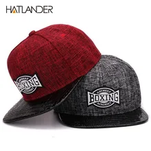 HATLANDERQuality белье хлопок мужские snapback хип-хоп колпачок резиновый патч крокодила PU кожи плоский бейсбольная кепка для мальчиков и девочек