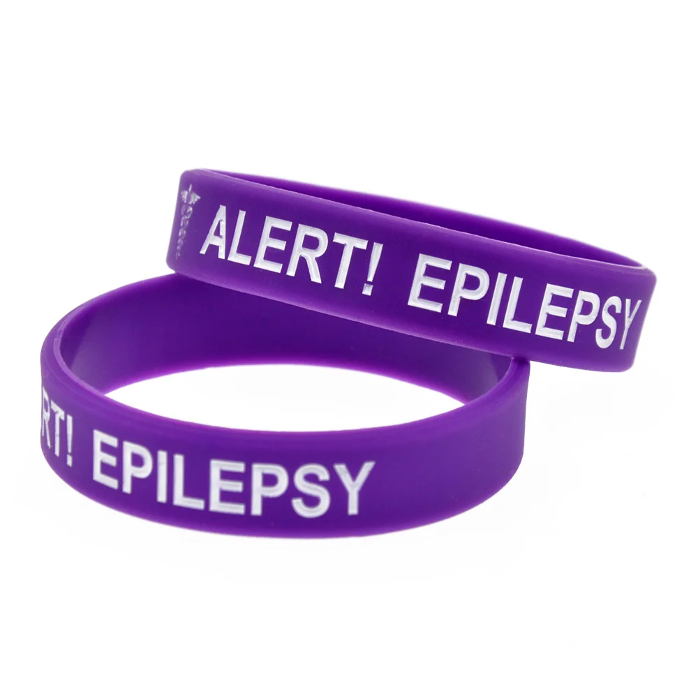 OBH 1 шт. оповещения эпилепсии Wristband Силикона комплекты джинсовой одежды Размеры