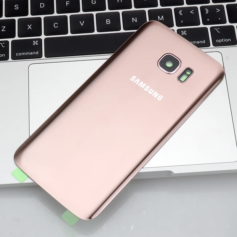 5,5 ''для samsung Galaxy S7 Edge G935F G930F задняя крышка батарейного отсека стекло Корпус Запасные части+ стеклянная рамка объектива камеры