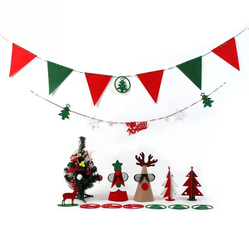 1 Set Christmas Tree Decorations for Home 2016 Hanging Ornaments Mini Artificial XMAS tree set Party Decor DIY Prop Suit navidad | Дом и сад