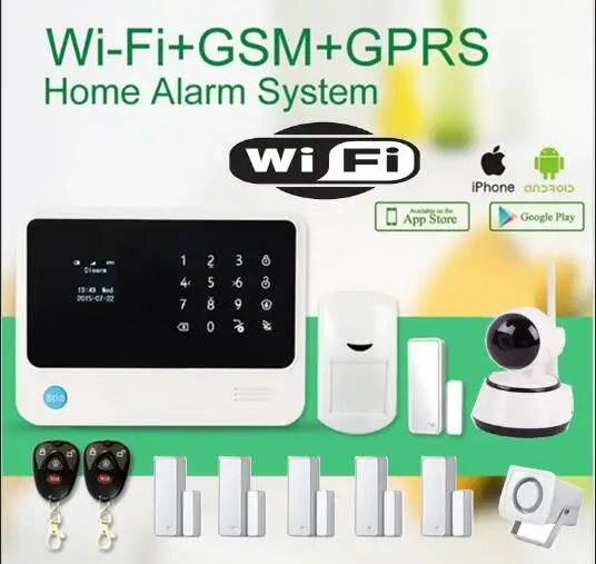G90B plus GSM WIFI alarm system Support phone APP control 720P HD wifi IP camera wireless PIR sensor smart home intruder alarm G90B plus GSM WIFI alarm system Support phone APP control 720P HD wifi IP camera wireless PIR sensor smart home intruder alarm