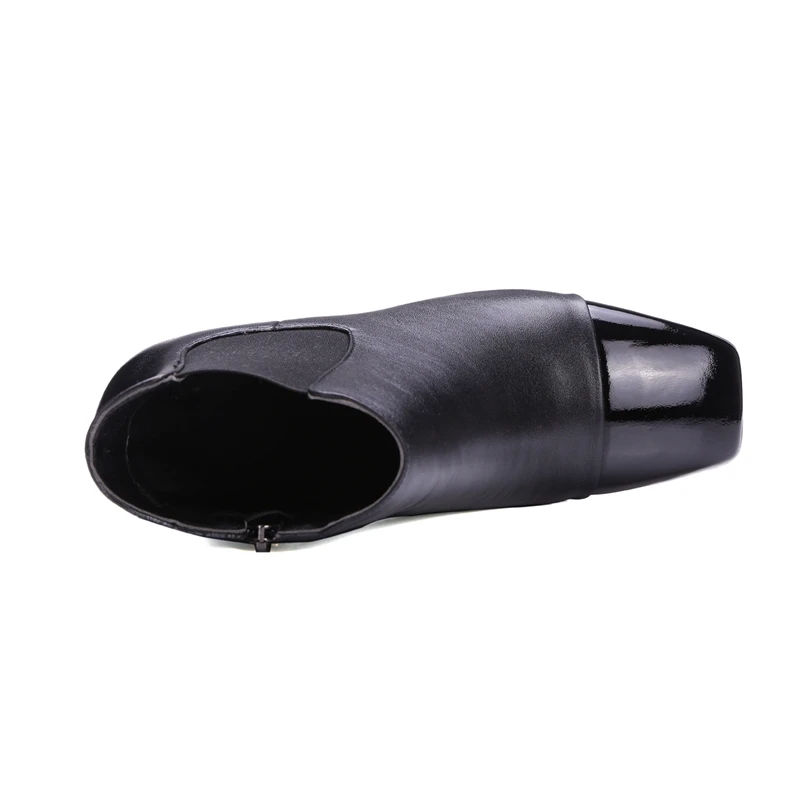 D'hiver Enmayer Chaussures Carré Orteil Bottes Black Femmes 40 Hiver Carrés De Cheville Zyl1757 Talon Size34 Mujer Zapatos 77Bw8
