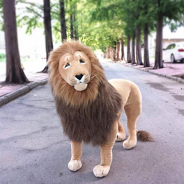 

simulation animal huge lion king  110x80cm lion plush toy Birthday gift , party decoration t7294