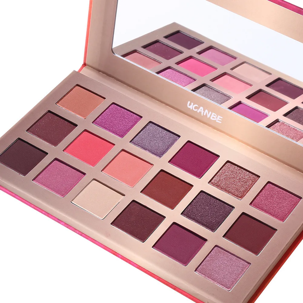 

naked make up palette professional eyeshadows UCANBE 18 Colors Eye Shadow Makeup Pearl Metallic Eyeshadow Palette Makeup #0.7
