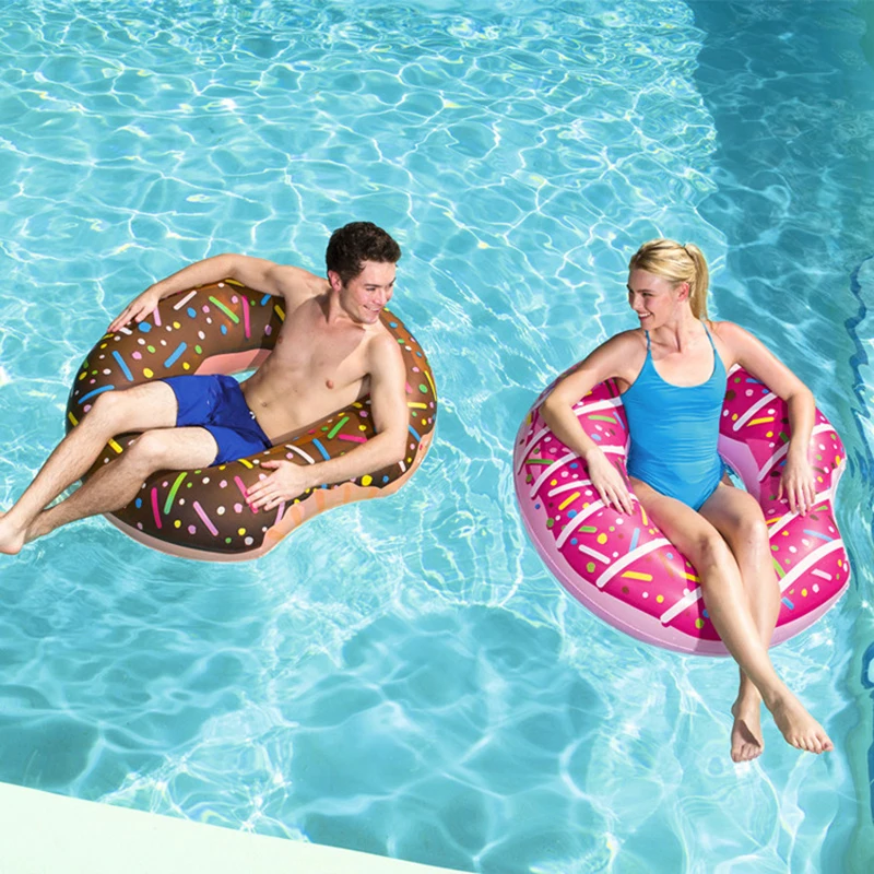 110 см надувные пончик Кольцо Плавание гигантский бассейн игрушки для купания круг берег вечерние надувные ездить на матрас взрослых шкафа