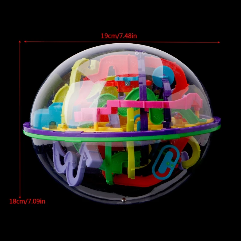 Забавный 299 барьеры 3D волшебный интеллект мяч баланс лабиринт игра головоломка Глобус игрушка ребенок подарок#330
