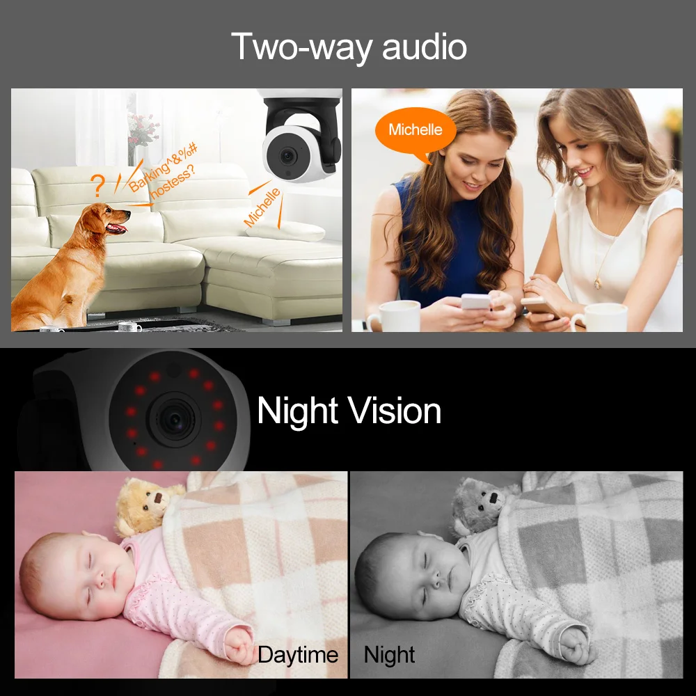  Original Vstarcam 720P IP Camera C7824WIP Wifi Surveillance CCTV Camera Security Camera IR Night Vi - 32385677608