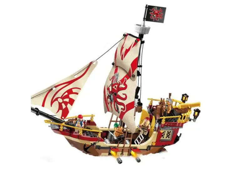 

Pirates ship Happy Journey Building Blocks Bricks Best Toys Gifts For Children
