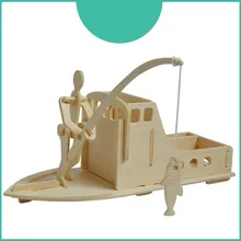 DIY деревянная модель корабля 3D головоломка Настольный держатель ручки для хранения DIY сборка модель головоломки Дети Образование DIY игрушки