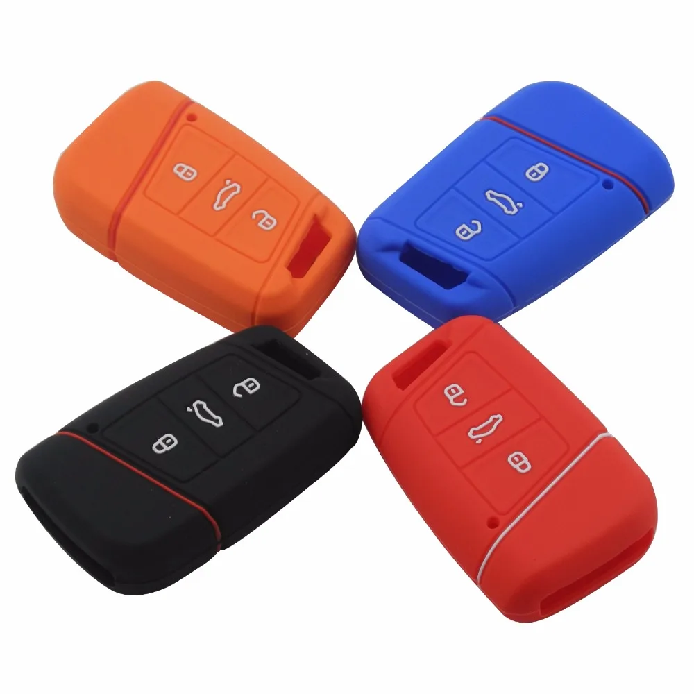 Silicone Key Case Cover for VW Skoda Superb Magotan Passat B8 A7 Golf
