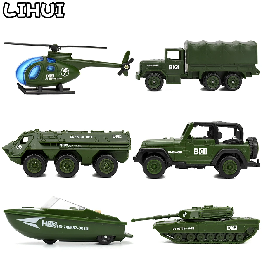 3x Metall Militär Fahrzeug Kampffahrzeug Armee Spielzeug für Kinder 