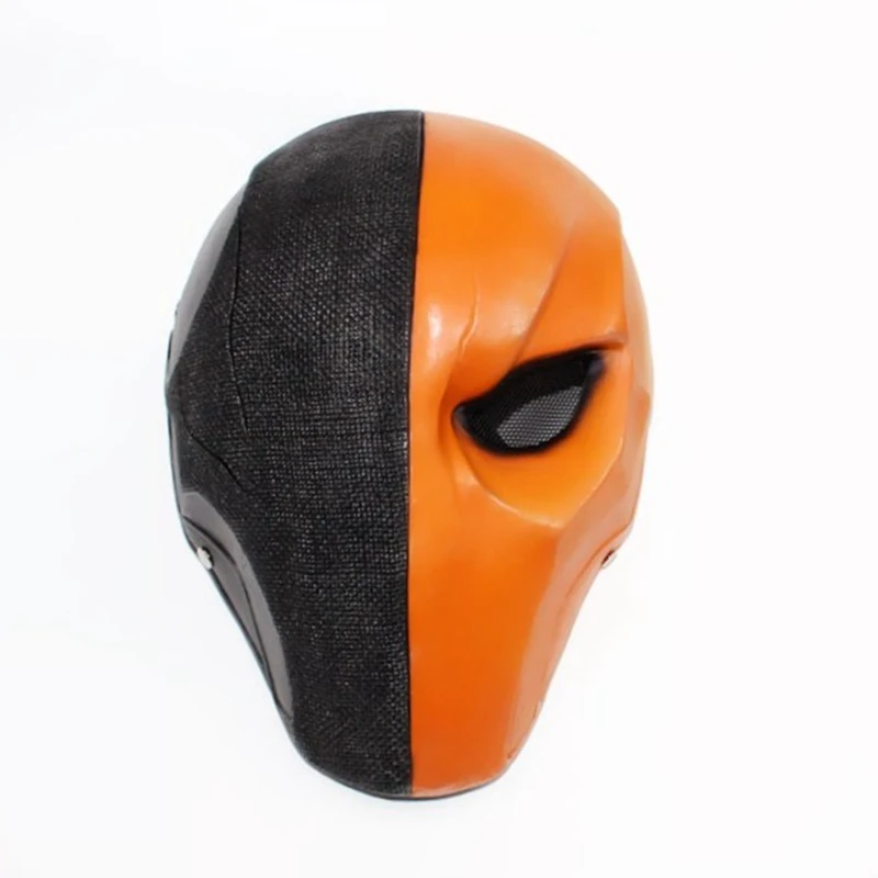 Хэллоуин сезон стрельбы маски с детстроуком полное лицо Маскарад Deathstroke аксессуары для косплея Терминатор полимерный шлем маска - Цвет: Оранжевый