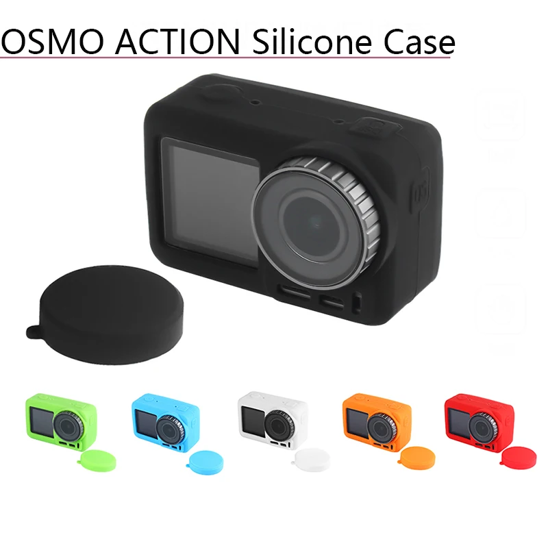 

Lens Protection Frame Durable Body Soft Silicone Case Protective Cover for DJI Osmo Action Sports Camera Accessories