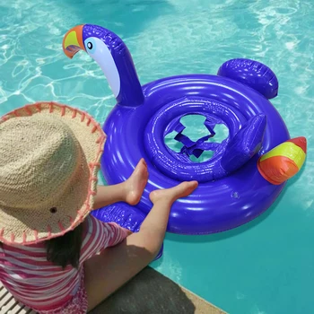 

Baby Inflatable Toucan Pool Float Water Safety Seat Beach Kids Toys Ride-on Inflatable Swimming Ring For Child Air Mattress boia