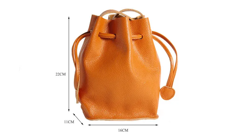MJ Genuine Leather Women Bag Real Cow Leather Crossbody Handbag Female Small Shoulder Bag Ladies Bucket Messenger Bags for Girls (21)