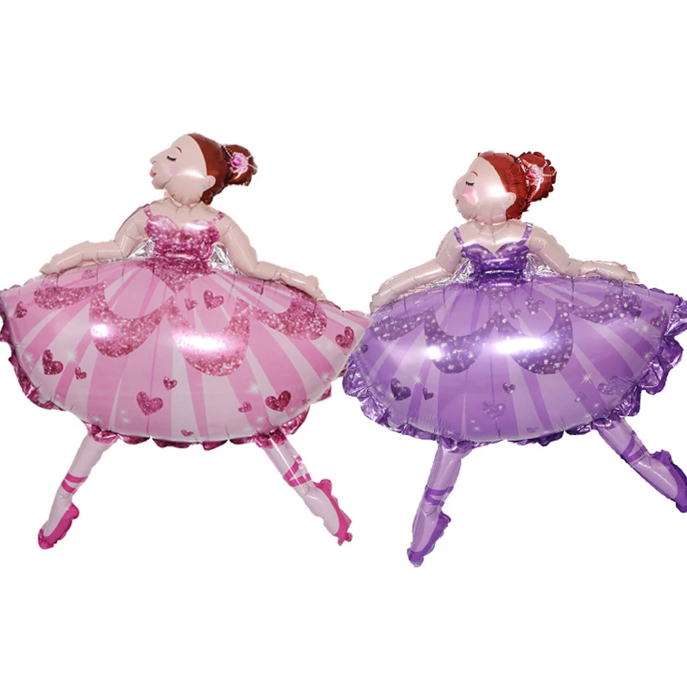 

Cartoon ballet dancing girl aluminum balloon Children's birthday party wedding arrangement decorative balloons
