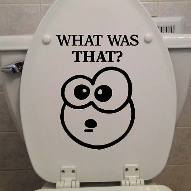 Funny Art Bathroom Wall Sticker Home Decor Toilet Decal Diy Removable