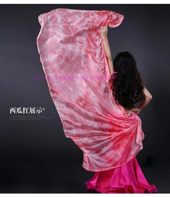 Для девочек / женщин сетка для танца живота аксессуары цвета танец живота вуали для девочек / женщин для танца живота вуаль 2.1* 1.1M / 1.9* 0.9M - Цвет: Розовый